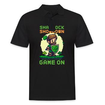 St. Patricks Day Gaming Shamrock Showdown: Game On - Men's Polo Shirt - black - Front - Kai (181cm)
