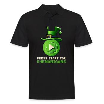 St. Patricks Day Gaming Press Start pour Shenanigan - Polo Homme - noir - Devant - Kai (181cm)