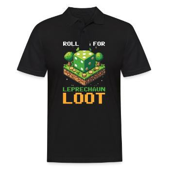 St. Patricks Day Gaming Rolling for Leprechaun Loo - Men's Polo Shirt - black - Front - Kai (181cm)