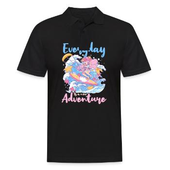 Kite Surfing Is An Adventure - Men's Polo Shirt - black - Front - Kai (181cm)