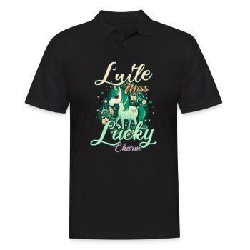 Irish Unicorn St Patricks Little Lucky - Men's Polo Shirt - black - Front - Kai (181cm)