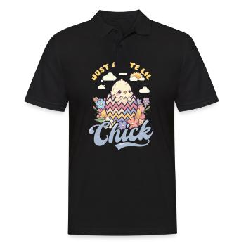 Christian Easter Just A Cute Little Chick - Men's Polo Shirt - black - Front - Kai (181cm)