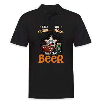 Amateur de football ici pour les commerces et la bière - Polo Homme - noir - Devant - Kai (181cm)