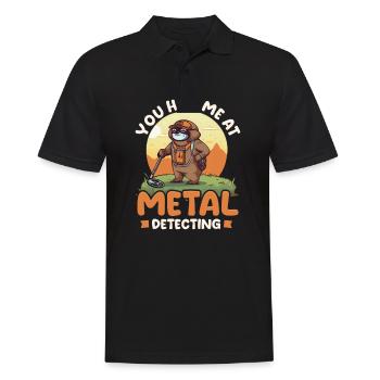 Metal Detecting You Had Me At Detecting Sloth - Men's Polo Shirt - black - Front - Kai (181cm)