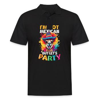 L’amoureux du Mexique n’est pas mexicain mais faisons la fête - Polo Homme - noir - Devant - Kai (181cm)