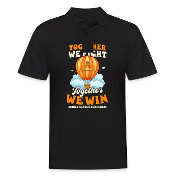 Kidney Cancer Awareness Together Fight Win - Men's Polo Shirt - black - Front - Kai (181cm)