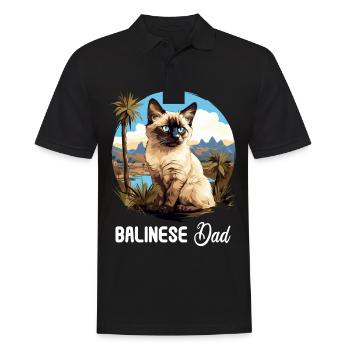 Chat balinais Balinesenkatze - Polo Homme - noir - Devant - Kai (181cm)