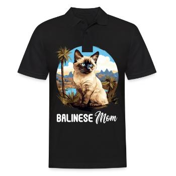 Chat balinais Balinesenkatze - Polo Homme - noir - Devant - Kai (181cm)