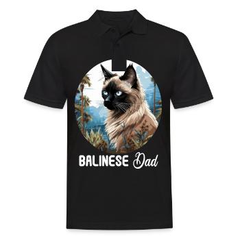 Chat balinais Balinesenkatze - Polo Homme - noir - Devant - Kai (181cm)