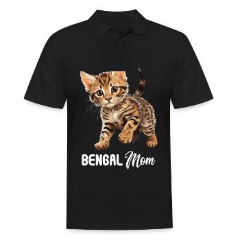 Bengal Cat Bengalkatze - Männer Poloshirt - Schwarz - Vorne - Kai (181cm)
