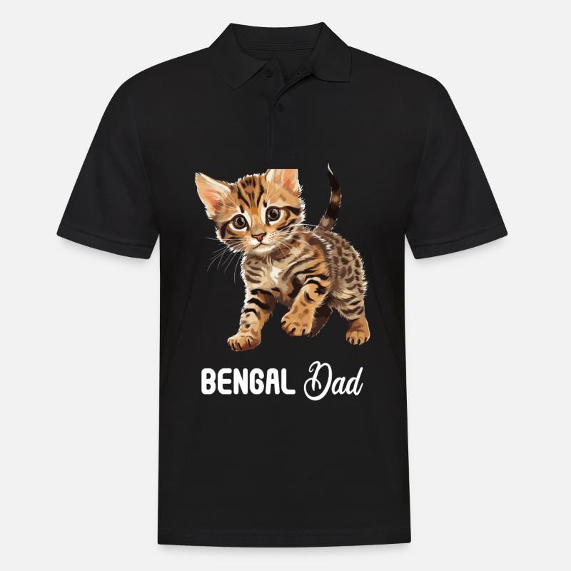 Bengal Cat Bengalkatze - Männer Poloshirt - Schwarz