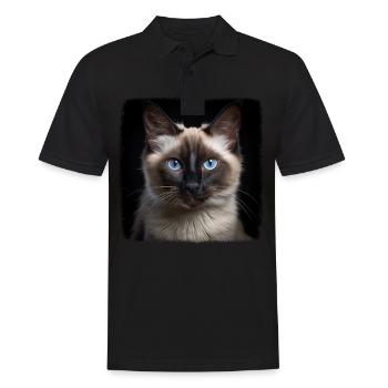 Chat balinais Balinesenkatze - Polo Homme - noir - Devant - Kai (181cm)