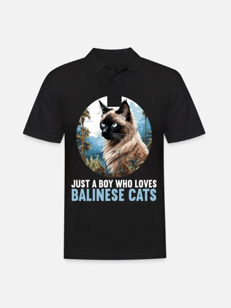 Balinese Cat Balinesenkatze - Men's Polo Shirt - black