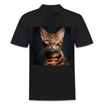 Bengal Cat Bengalkatze - Männer Poloshirt - Schwarz - Vorne - Kai (181cm)