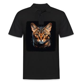 Bengal Cat Bengalkatze - Männer Poloshirt - Schwarz - Vorne - Kai (181cm)