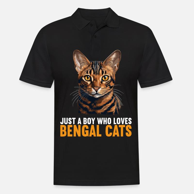 Bengal Cat Bengalkatze - Männer Poloshirt - Schwarz