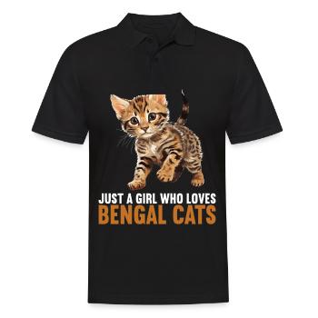 Bengal Cat Bengalkatze - Männer Poloshirt - Schwarz - Vorne - Kai (181cm)
