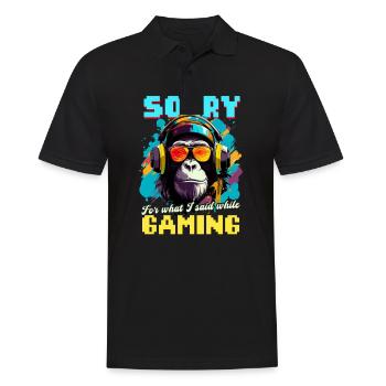 Je suis un joueur vidéo désolé ce qui a dit pendant le jeu - Polo Homme - noir - Devant - Kai (181cm)