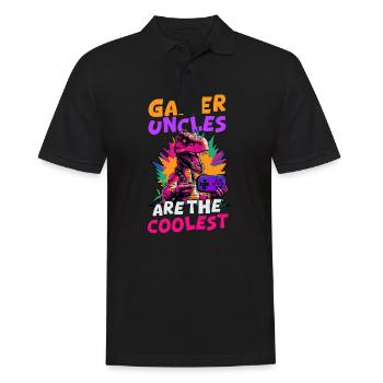 Je suis un joueur vidéo Les oncles joueurs sont les plus cool - Polo Homme - noir - Devant - Kai (181cm)