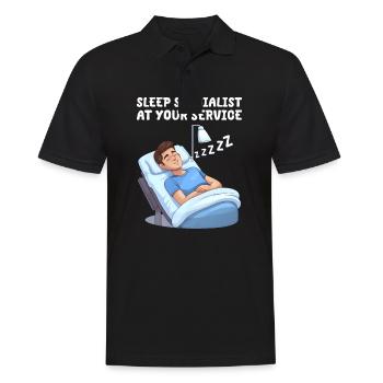 Anesthesia Nurse Sleep Specialist At Your Service - Men's Polo Shirt - black - Front - Kai (181cm)
