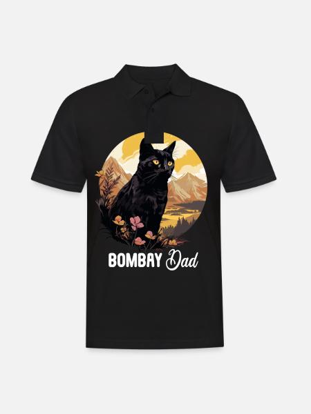Bombay Cat Bombay Katze - Men's Polo Shirt - black