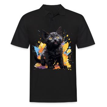 Bombay Cat Bombay Katze - Männer Poloshirt - Schwarz - Vorne - Kai (181cm)