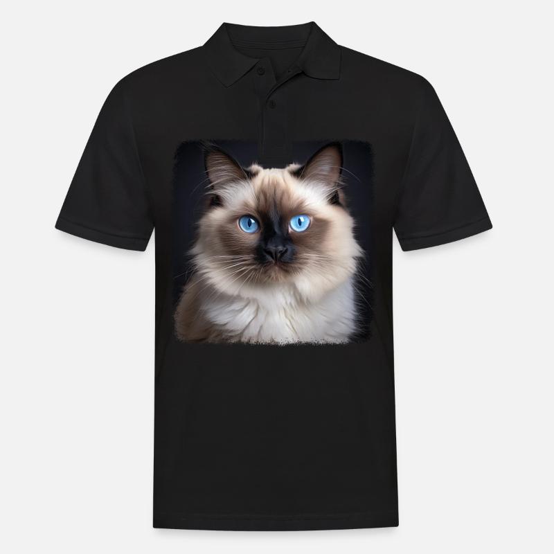 Chat de Birmanie Birma Katze - Polo Homme - noir
