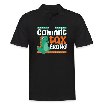 La fraude fiscale commet un petit dinosaure - Polo Homme - noir - Devant - Kai (181cm)