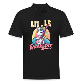 Musique Rock Petite Licorne Rocker - Polo Homme - noir - Devant - Kai (181cm)