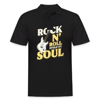 Rockmusik Rock'n'Roll Gestohlene Seele - Männer Poloshirt - Schwarz - Vorne - Kai (181cm)