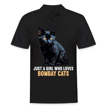 Bombay Cat Bombay Katze - Männer Poloshirt - Schwarz - Vorne - Kai (181cm)