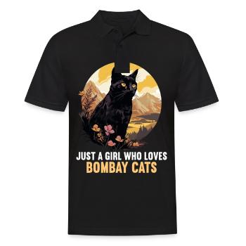 Bombay Cat Bombay Katze - Männer Poloshirt - Schwarz - Vorne - Kai (181cm)