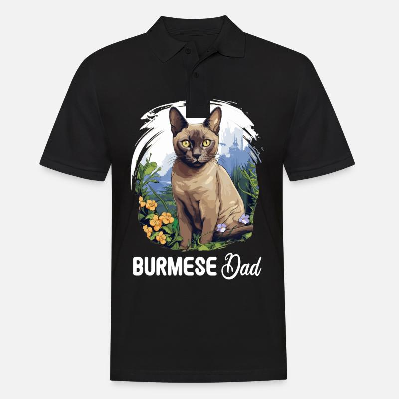Chat birman Birmanie Katze - Polo Homme - noir