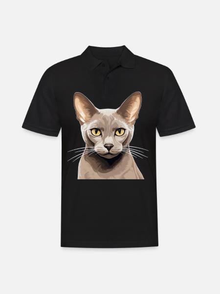 Burmese Cat Burma Katze - Men's Polo Shirt - black