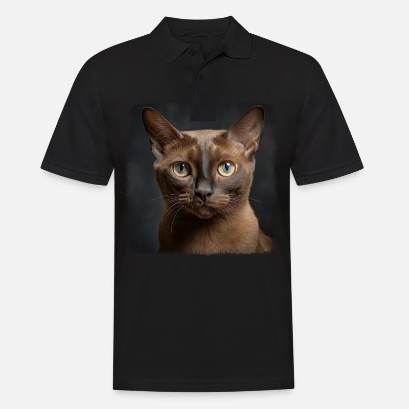 Burmese Cat Burma Katze - Männer Poloshirt - Schwarz