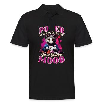 Poker Always Puts Me In Better Mood - Men's Polo Shirt - black - Front - Kai (181cm)