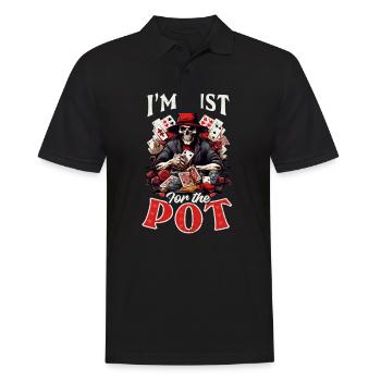 Poker nur für den Pot - Männer Poloshirt - Schwarz - Vorne - Kai (181cm)