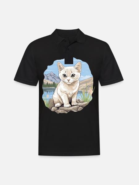 Burmilla Kitten Burmilla Cat - Men's Polo Shirt - black