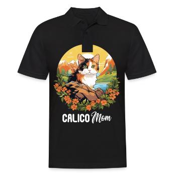 Chat calicot Chat porte-bonheur - Polo Homme - noir - Devant - Kai (181cm)
