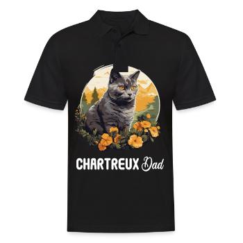 Chartreux Cat Carthusian Cat - Men's Polo Shirt - black - Front - Kai (181cm)