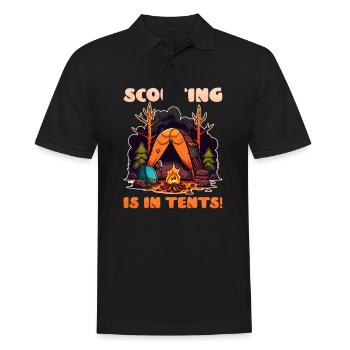 Scouting Scouting In Tents - Men's Polo Shirt - black - Front - Kai (181cm)