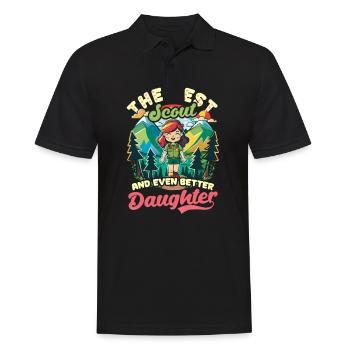 Scouting Bester Scout Sogar Tochter - Männer Poloshirt - Schwarz - Vorne - Kai (181cm)