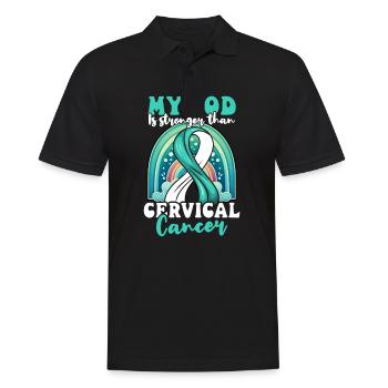 Cervical Cancer Awareness God Is Stronger - Men's Polo Shirt - black - Front - Kai (181cm)