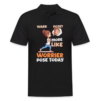 Yoga Instructor More Like Worrier Pose Today - Men's Polo Shirt - black - Front - Kai (181cm)