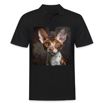 Cornish Rex Kätzchen Cornish Rex Katze - Männer Poloshirt - Schwarz - Vorne - Kai (181cm)