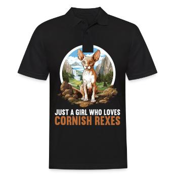 Cornish Rex Kätzchen Cornish Rex Katze - Männer Poloshirt - Schwarz - Vorne - Kai (181cm)