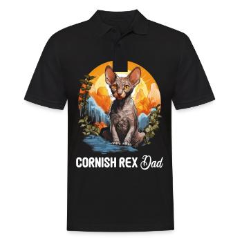 Cornish Rex Kätzchen Cornish Rex Katze - Männer Poloshirt - Schwarz - Vorne - Kai (181cm)