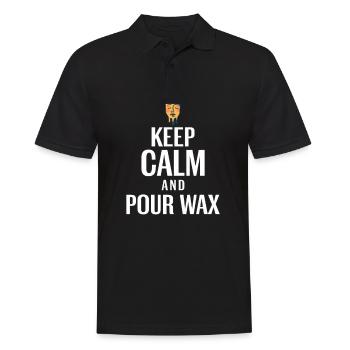 Fabrication de bougies Gardez votre calme et versez de la cire - Polo Homme - noir - Devant - Kai (181cm)