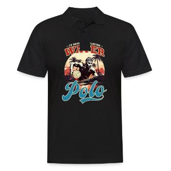 Water-polo Vintage Retro Sunset - Polo Homme - noir - Devant - Kai (181cm)