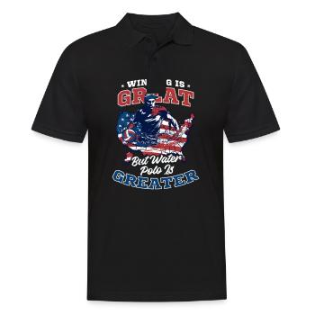 Gagner au water-polo, c’est grand, au water-polo plus grand - Polo Homme - noir - Devant - Kai (181cm)